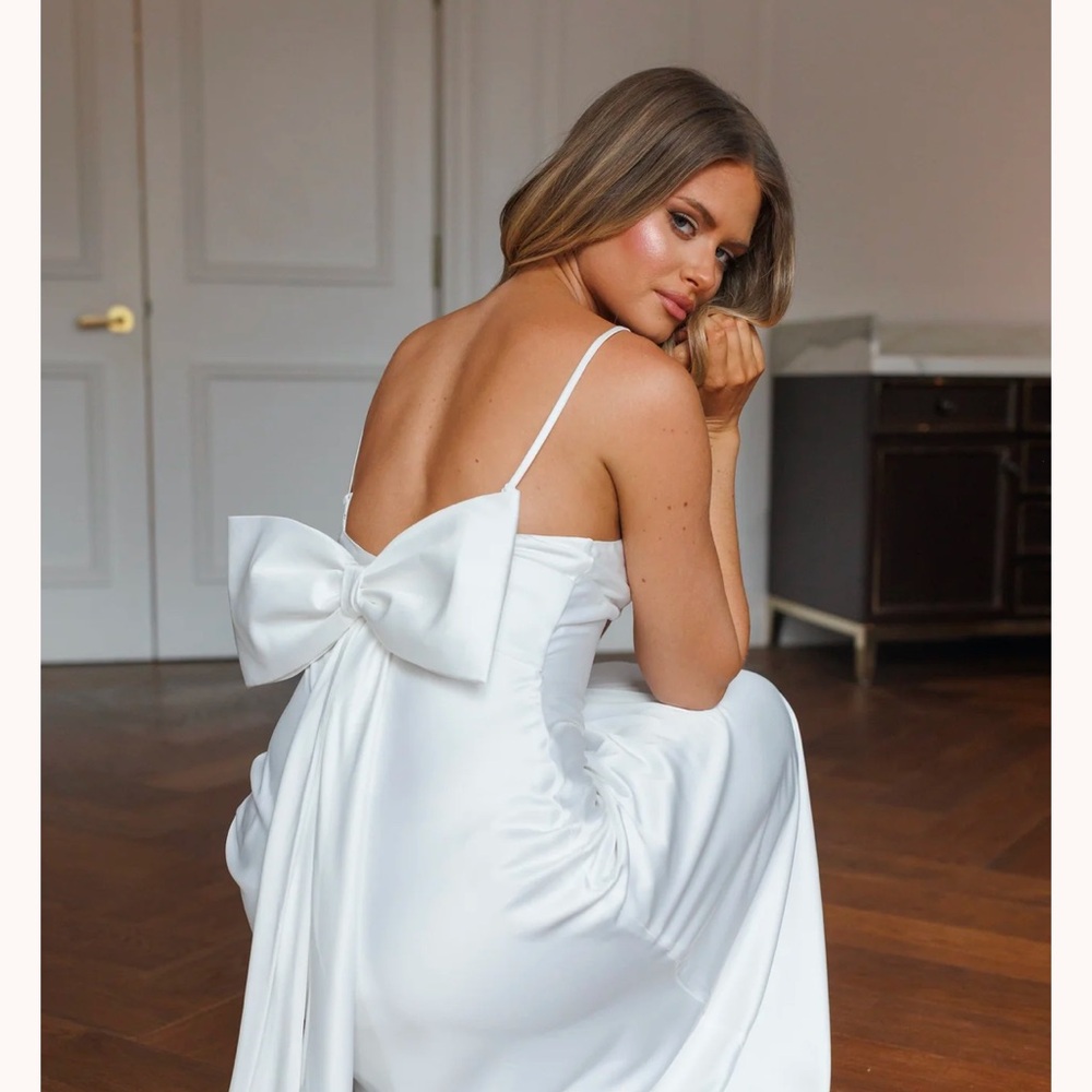 White Sleeveless Spaghetti Strap Maxi Sundress